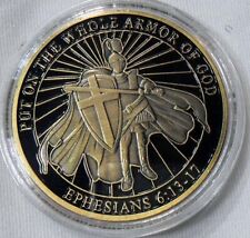 Put On The Whole Armor of God Christian Challenge Coin Ephesians 6-13-17 picture