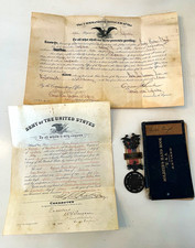 Spanish American War USWV Medal 28th Infantry Philippine Service Named Group