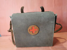 MILITARY FIRST AID DOCTORS APOTHECARY BAG BOX USED ARMY 1950s with ACCESSORY picture