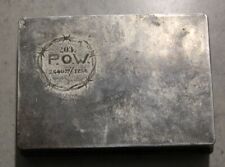 RARE ORIGINAL WW2 203. POW CAMP TRENCH MADE METAL CIGARETTE BOX OR CASE ENGRAVED picture