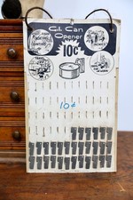 Vintage Military Can Opener GI Issue Store Display Sign P-51 Original antique