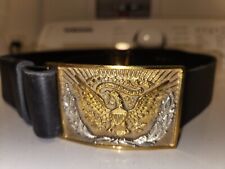 Lightly Used Union NCO Belt With Brass Plate With Silver Wreath For Civil War... picture