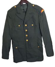 US Military Army Green Coat 38L Wool/Poly Blazer Jacket Uniform Mens w/ Patch picture