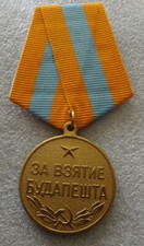 Soviet Medal "For the Capture of Budapest WWII 19411945 /excellent copy/