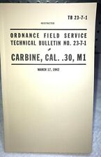 M1 Carbine TB 23-7-1 Army Cal 30 Rifle Book WW2 Reprint picture