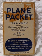 Plane Packet "Flash Cards" Aircraft Warning Service 56 Official Photographs WWII