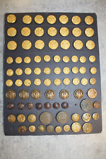 WW1 & WW2 U.S MILITARY BUTTONS CARD OF 82 BUTTONS picture