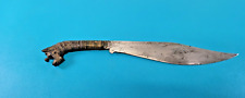 WWII Philippines Talibon Fighting Knife Dagger Horn Brass + Leather Sheath picture
