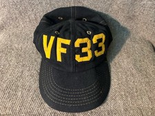 1950’s 1960’s USN Pilot Squadron Wool Baseball Cap / Hat ~ VF-33 Tarsiers