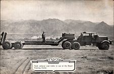 Rare Tank Retriever and trailer Lithograph WWII Era Army USA Vintage 5x8 picture