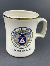 Vintage Auxiliary United States Air Force Civil Air Patrol Blue Gold Coffee Mug picture