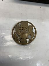 US Military Eagle Emblem Pin Back Brass American E Pluribus Unum Brass picture