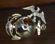 RARE VANGUARD WWII 10k Gold/Sterling U.S. MARINE CORPS OFFICER's EGA Cover Size picture