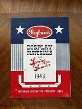 Vintage 1943 WWII Era Patriotic Reyburn's Display Materials Catalog Advertising