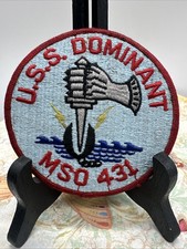 US NAVY MINE WARFARE SHIP USS DOMINANT MSO-431 PATCH