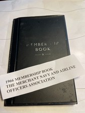 1966 Membership Book Merchant Navy & Airline Officers Association (Trade union)