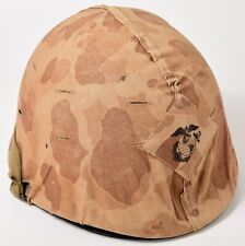 WWII USMC McCord M1 Helmet with Original Frogskin Camo Cover and Capac Liner picture