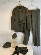 WW2 USMC Dress Uniform Ships Detachment 1942  Dated And Named Amazing  picture