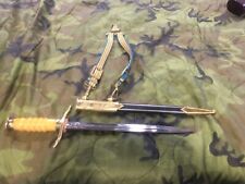 EAST GERMAN AIR FORCE GENERAL DAGGER  COMPLETE  WITH HANGER ALL ORIGINAL RARE picture