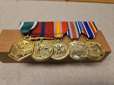 USMC 5x Place Full Size Medal Bar Custom Mount Commendation Medal Anodized GWOT