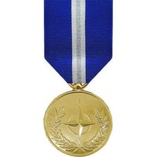 Full Size Medal Non Article 5 NATO All Balkans Operation - 24k Gold Plated