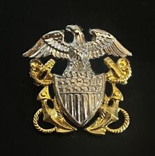 US Military  Navy Eagle Shield and Anchors Hat/Cap Pin  picture