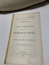 CIVIL WAR MARYLAND  PROTECTION FROM VIRGINIA & ALL MIGHTY TOBACCO TAXES INCOME