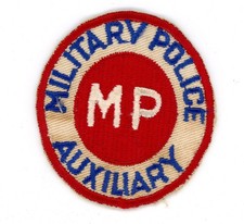 WWII WW2 US Home Front MP Military Police Auxiliary patch SSI