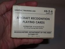 Vintage 1979 U.S. Army Aircraft Recognition Playing Cards Deck 44-2-6 complete picture