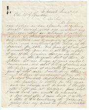 Maj General Thomas Geyer 1855 Connecticut Autograph Letter - 6 Pounder Cannon picture