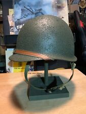 WWII US Military M1 Combat Helmet Restored Original Front Seam picture