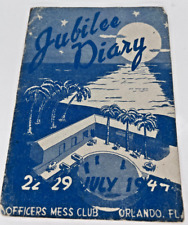 WWII 1947 Booklet Jubilee Diary Dance Card all girl Orchestra Officer's mess  FL picture