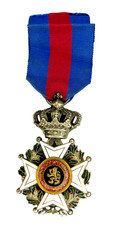 Belgium Order of Leopold 5th Class Knight Silver Gilt Enamel Belgian Medal