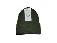 NEW GENUINE MILITARY ISSUE 100% WOOL GREEN WATCH CAP COLD WEATHER HAT U.S.A MADE picture
