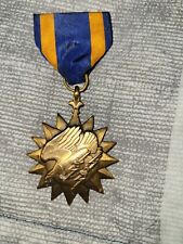 Vintage WW2 Military US Army Air Corps Medal - Eagle & Lightning Bolts w/ Ribbon picture
