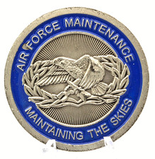 US Air Force Aircraft Maintenance Maintaining the Skies Challenge Coin 1.6
