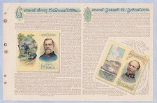 1888 DUKE & Son Heroes of the Civil War Album Page MCDOWELL / JOHNSTON NICE..