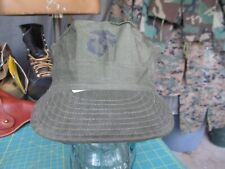 Vtg 1952 USMC HBT Utility Cap, Fatigue Hat, NOS with Cutter Tags picture