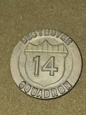 RARE US Navy Destroyer Squadron 14 Desk Medallion picture