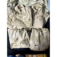 Lot of Desert Storm Army Desert Uniforms - 4 Jackets 3 Pants Medium Long picture