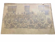 World War 2 Ww2? Group Photo Black White Paper 10.75x6.75” Unknown History