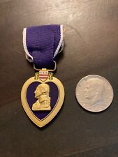 PURPLE HEART MEDAL COMBAT WOUNDED VETERAN REPRODUCTION LAPEL PIN ARMY MARINES picture