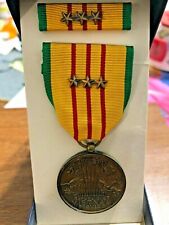 1968 Vietnam War Service Medal Set in Original Box - 3 Combat/ Bronze Stars picture
