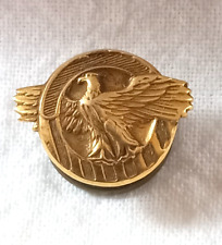 14K SOLID GOLD WWII RUPTURED DUCK MILITARY DISCHARGE PIN GORDON B MILLER picture