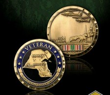 OPERATION DESERT STORM VETERAN RIBBON 1.75" CHALLENGE COIN