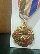 Marine Corps League Mini Ribbon and Medal Semper Fidelis Carded picture