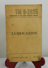 Vintage Department Of Army Technical Book TM-9-2835 Lubrication Military 1949 picture