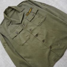 Vtg Early 50s US Army HBT OG 107 Utility Shirt First Pattern Jacket Herringbone picture