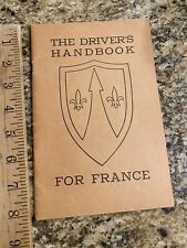 Vintage WWII USAREUR  Communication Zone APO58  Drivers Handbook for France ARMY picture