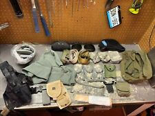 military surplus lot Of Bags Holster Pouches Belts Hats Helmet Pads & Bracket picture